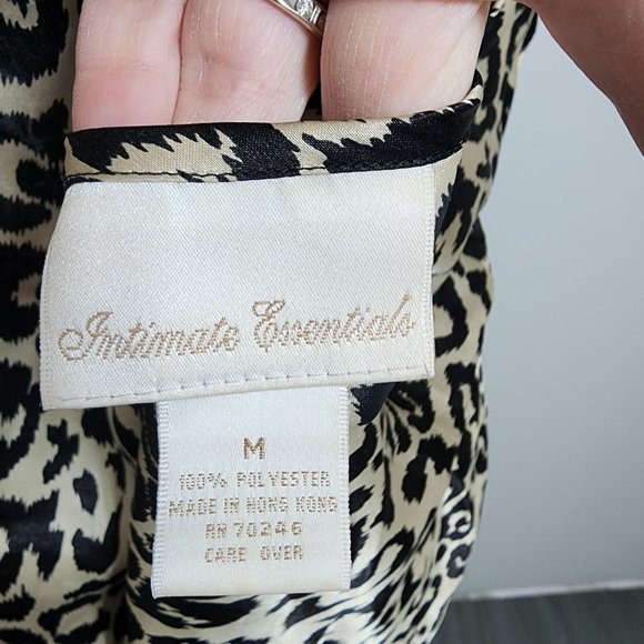 Women's Vintage Intimate Essentials Leopard Open Front Nighty Cami Medium Sexy - Picture 8 of 11